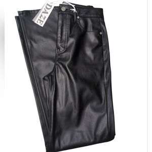 DAZE Black Faux Leather Pants Size  24